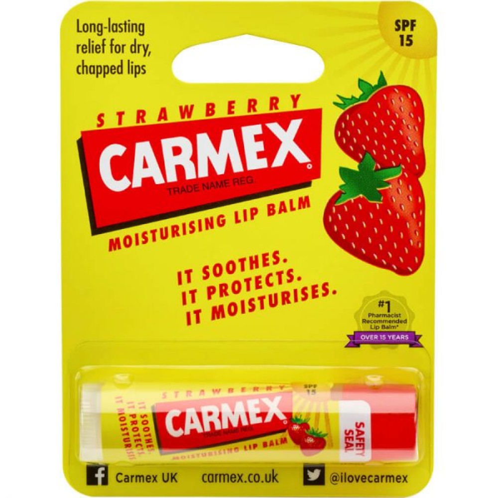 Carmex (strawberry) Moisturising Lipbalm SPF15